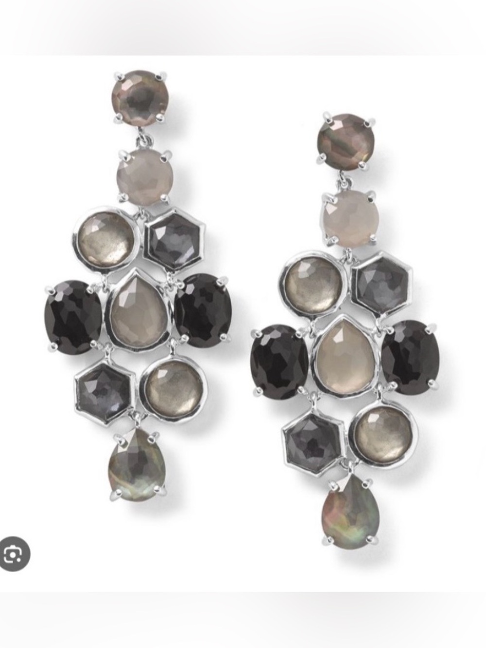 NWT Ippolita Cascade Earrings in Black Tie